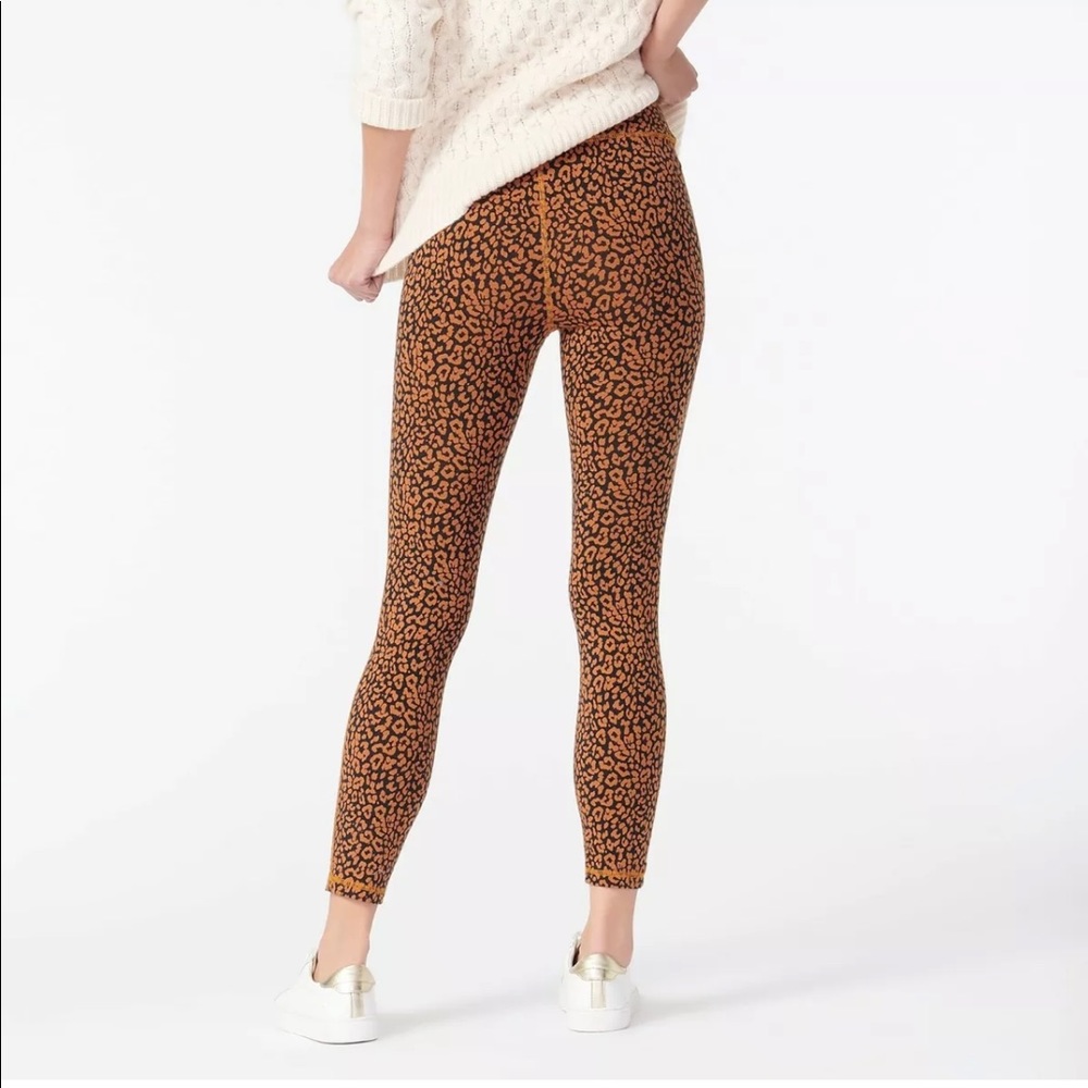 J Crew 7/8 High Rise Leggings Leopard Animal Print Small